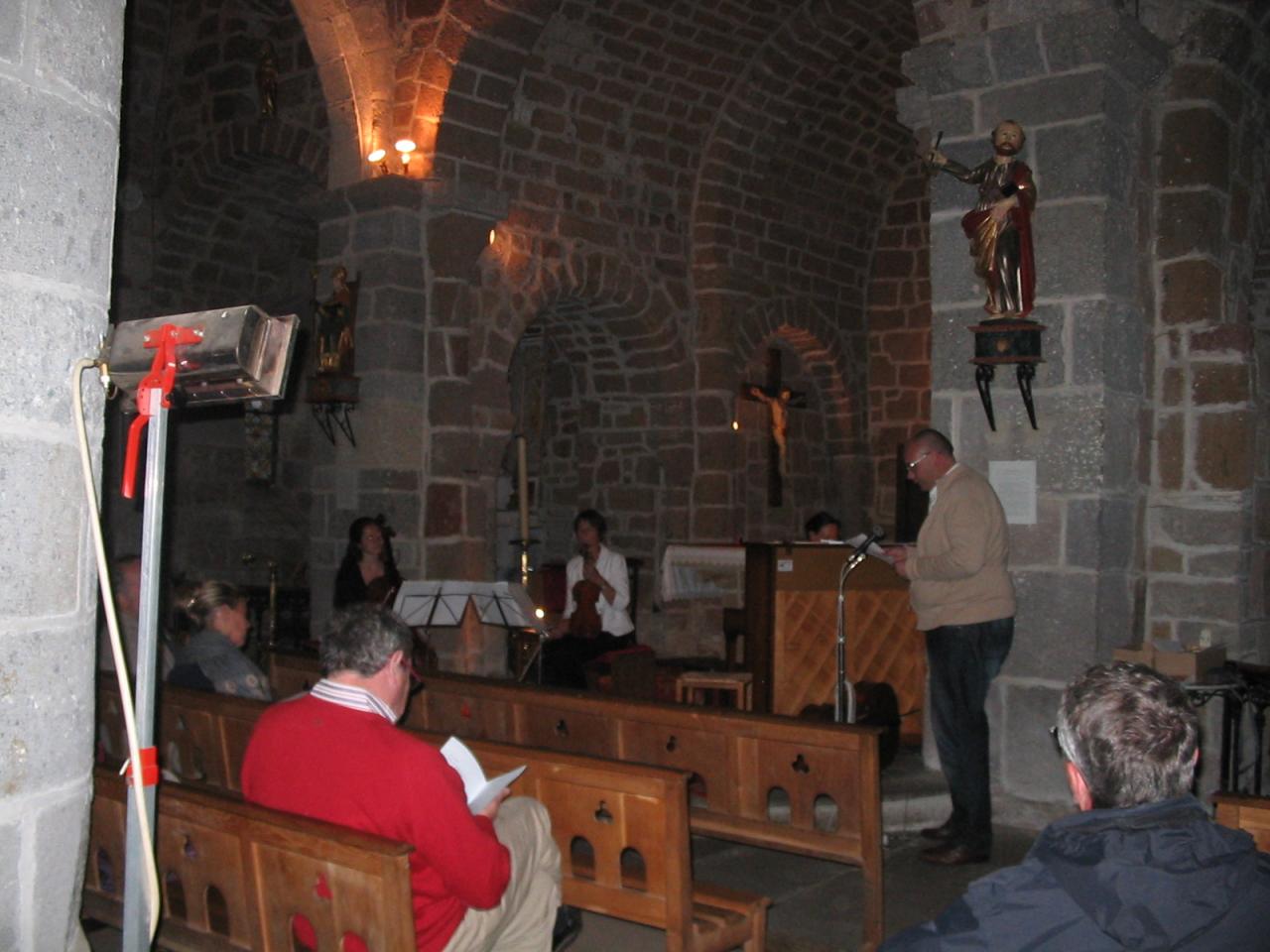 Le concert, église de Cheylade