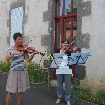 Marie- Françoise et Muriel en pleine répétition