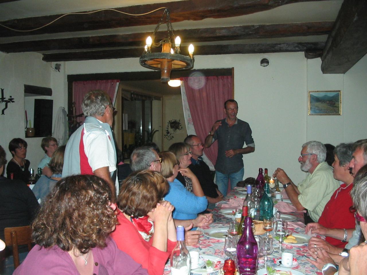 Au restaurant à Chalinargues