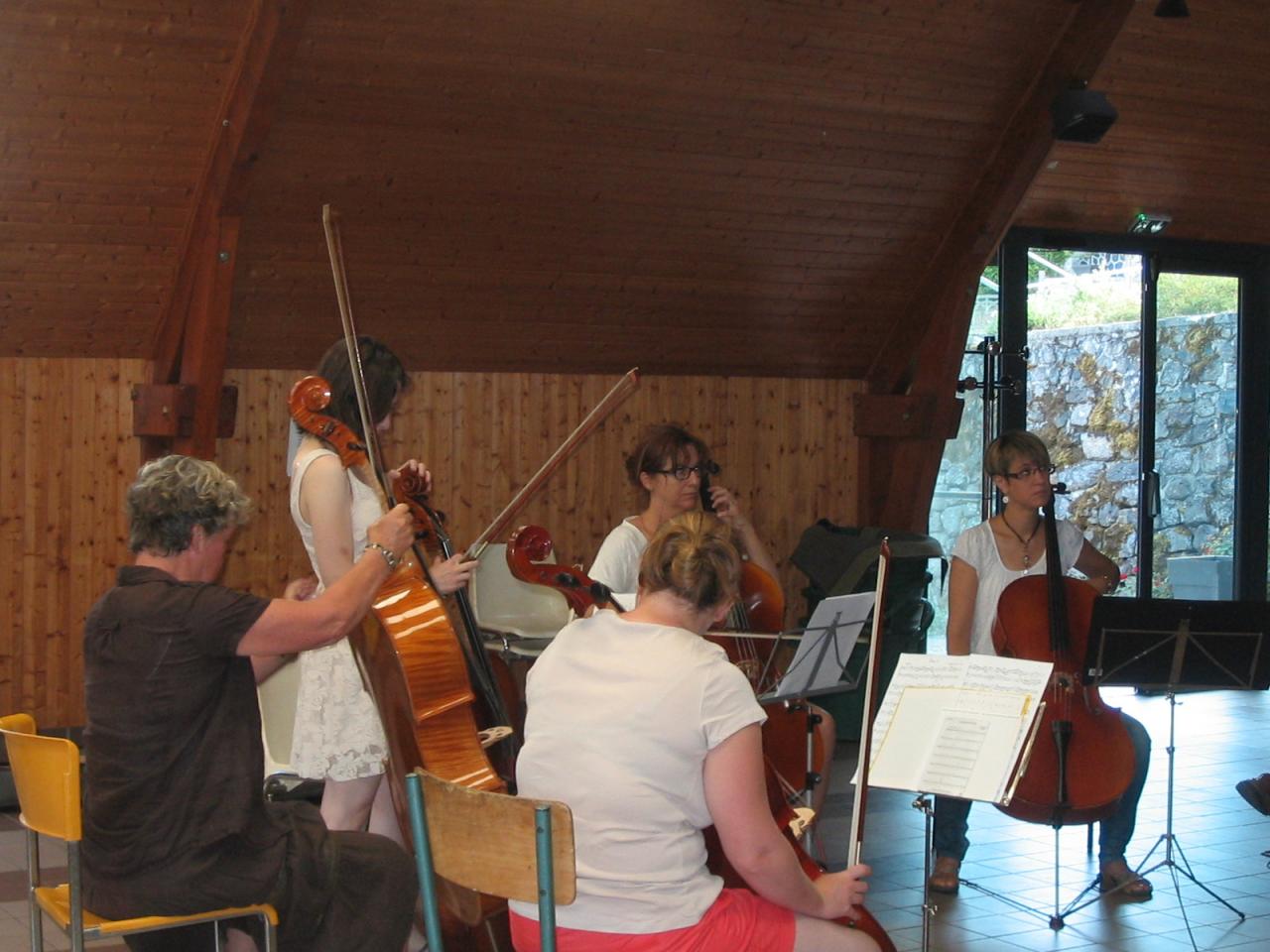 Premiers essais à la salle des fêtes